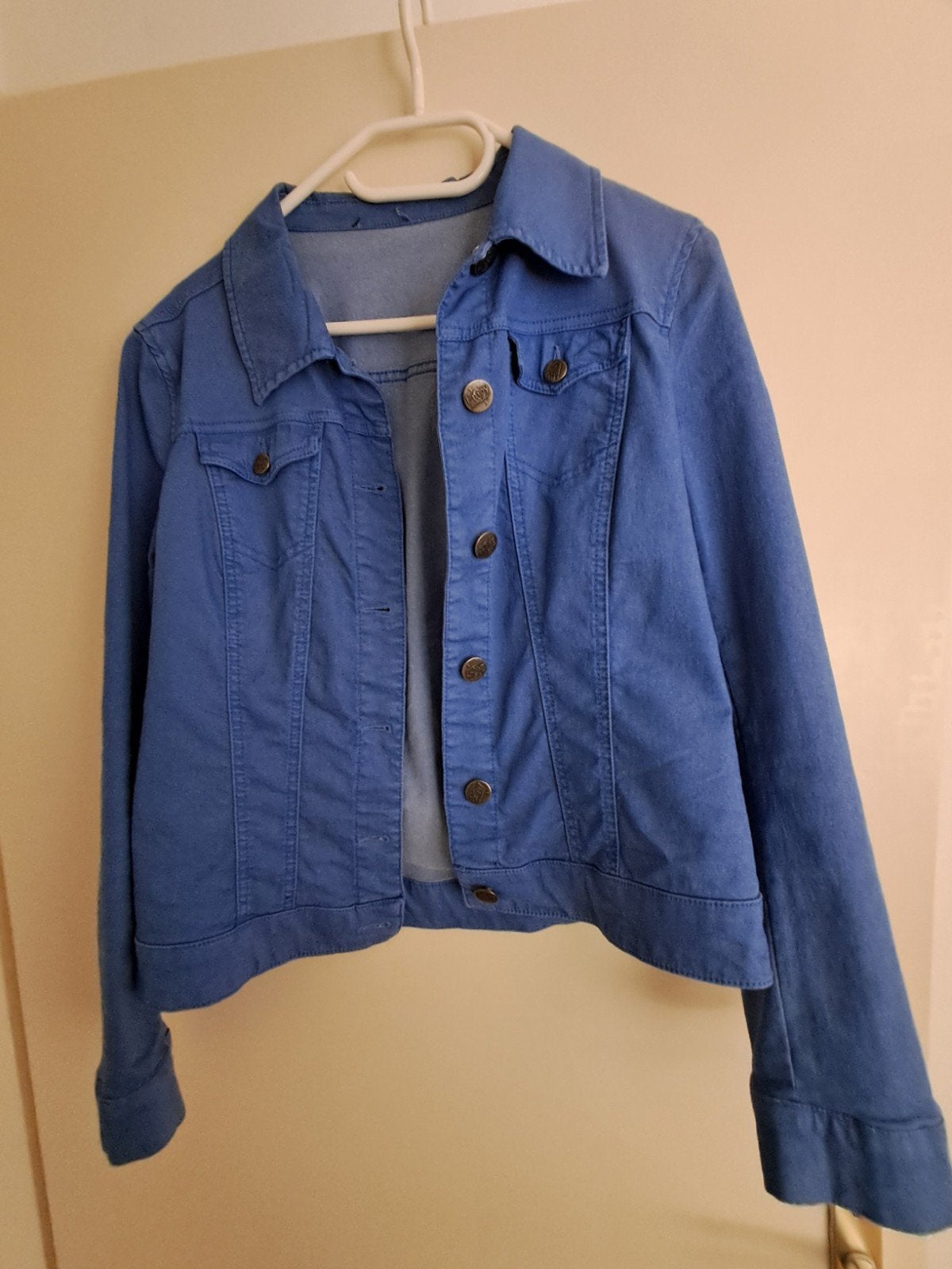 blauw Elvira jasje maat L, Blauw, Maat 42/44 (L), Ophalen of Verzenden, Zo goed als nieuw