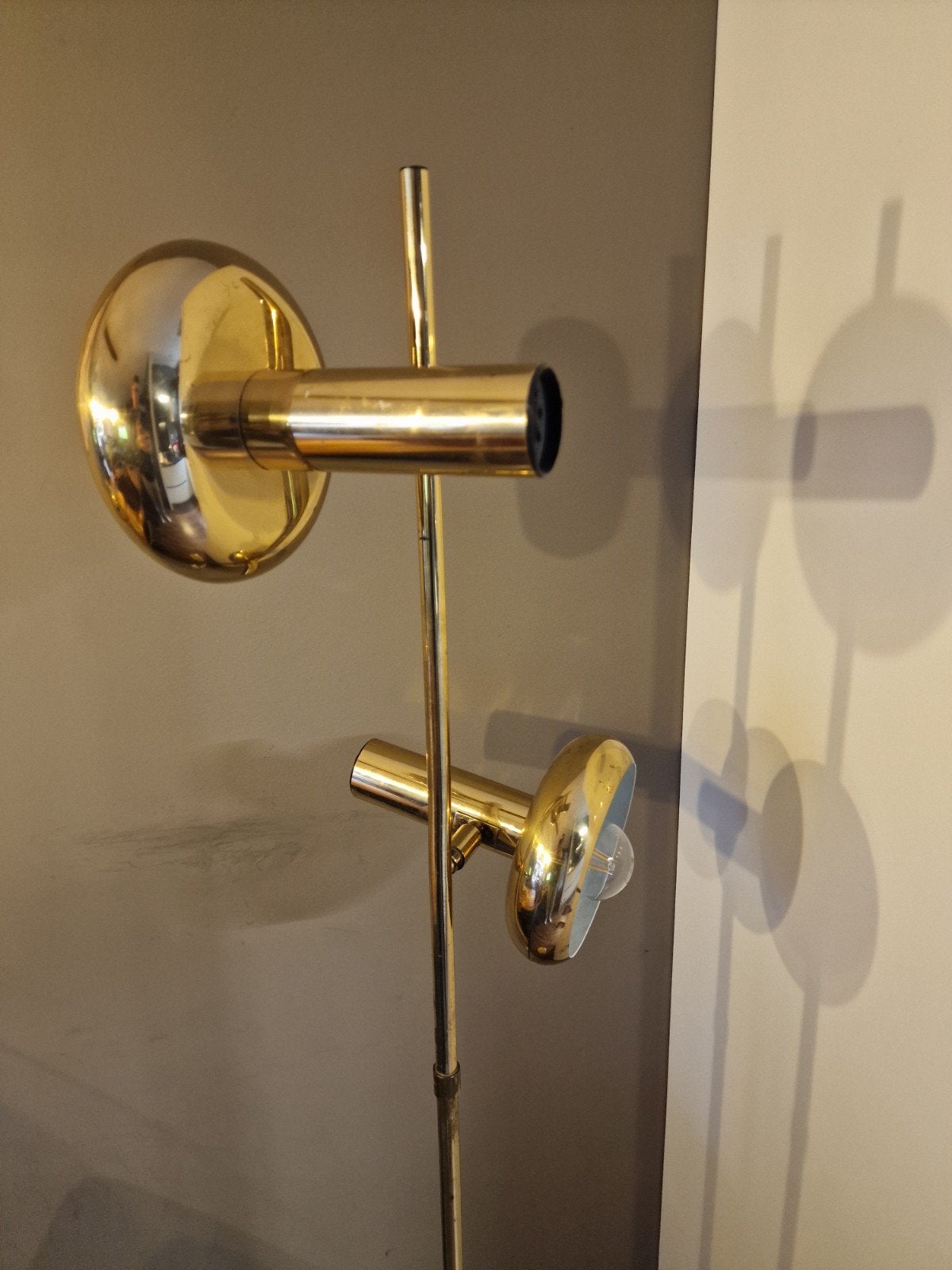 Vintage vloerlamp jaren 60 Koch en Lowy, Ophalen, Metaal, E27 (groot), 150 tot 200 cm