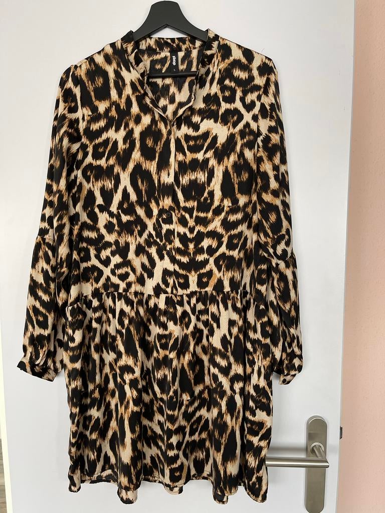Panterprint tuniek Maat L Eksept ( Shoeby ), Kleding | Dames, Blouses en Tunieken, Zo goed als nieuw, Maat 42/44 (L), Bruin, Ophalen of Verzenden