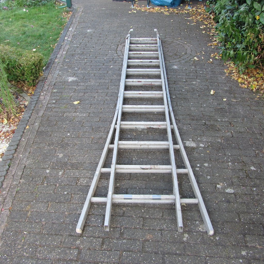 Ladder 2 x 12, Ophalen, Gebruikt, Opvouwbaar of Inschuifbaar, 4 meter of meer
