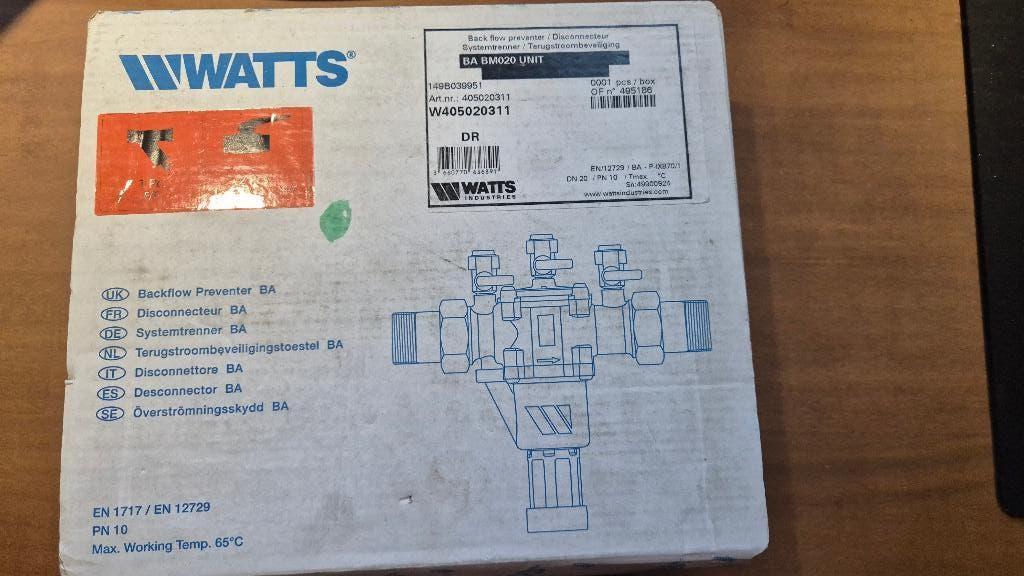 Watts terugstroombeveiliging, Ophalen of Verzenden, Nieuw, Overige typen