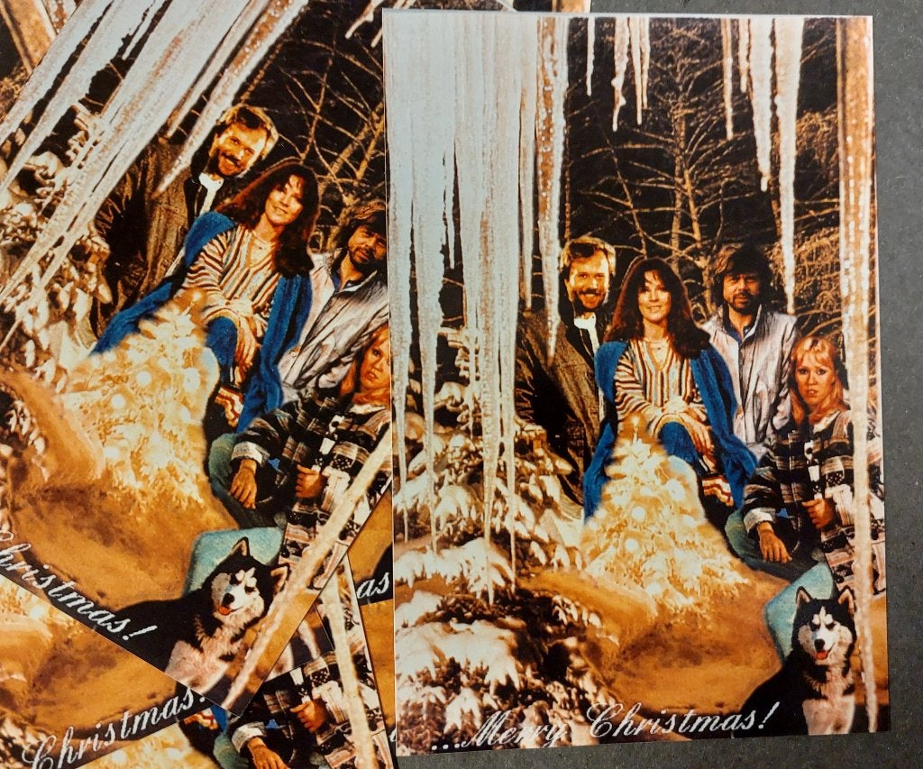 ABBA KERSTKAARTEN + ENVELOPPEN SET VAN 9 STUKS, Nieuw, Ophalen of Verzenden, NvT, Foto of Kaart