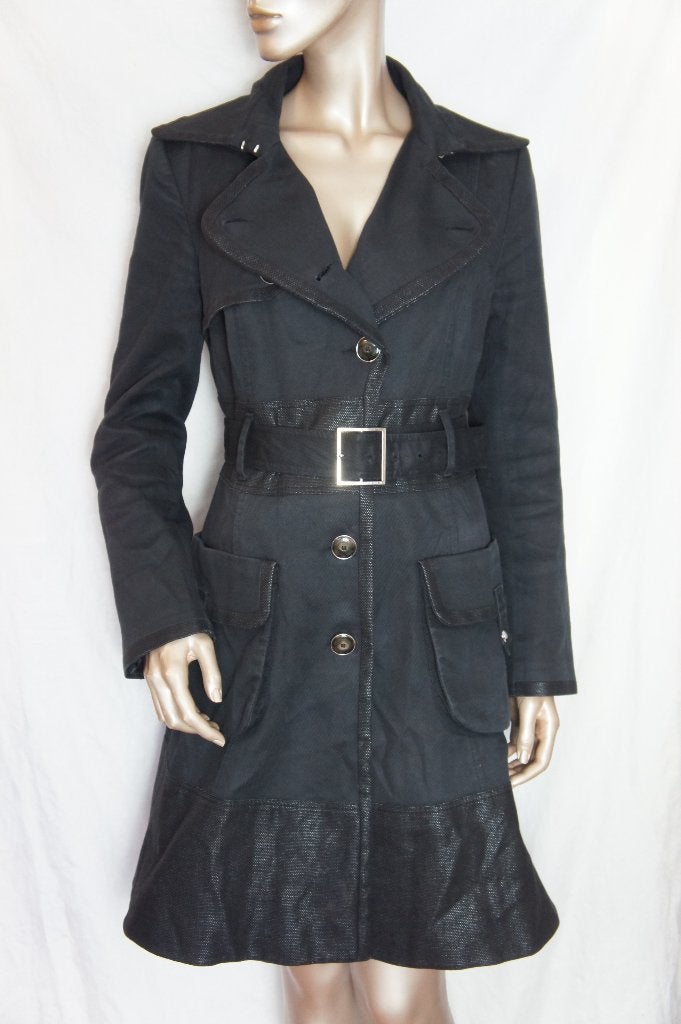 KAREN MILLEN trenchcoat maat 42 ( valt als mt M), Maat 38/40 (M), -, Verzenden, Zwart