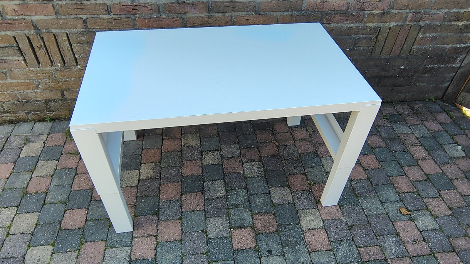 IKEA PÅHL bureau/tafel - wit, verstelbaar, Ophalen, Gebruikt, Tafel(s)