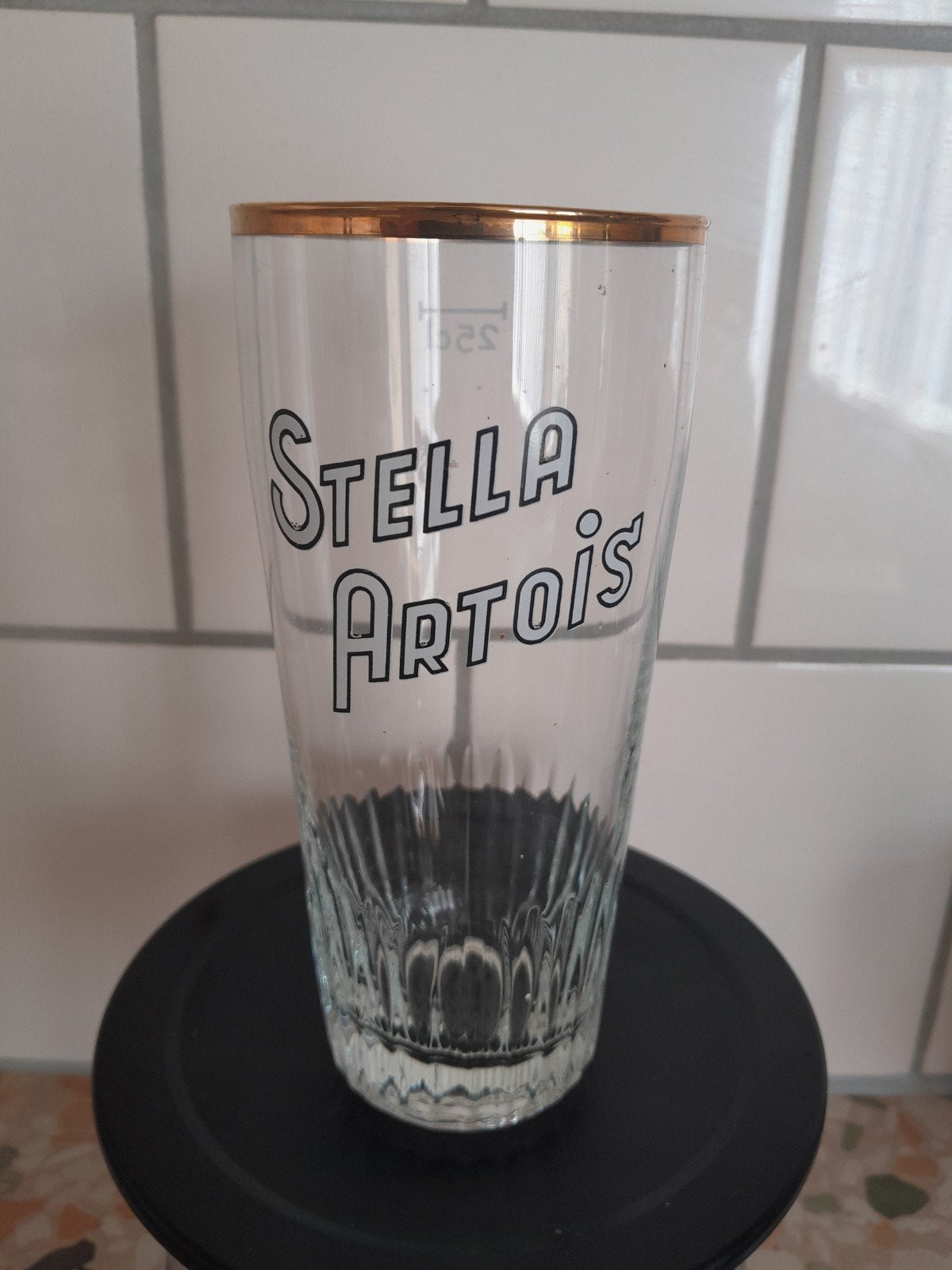 Stella Artois bierglas met gouden rand, Ophalen, Zo goed als nieuw, Overige merken, Glas