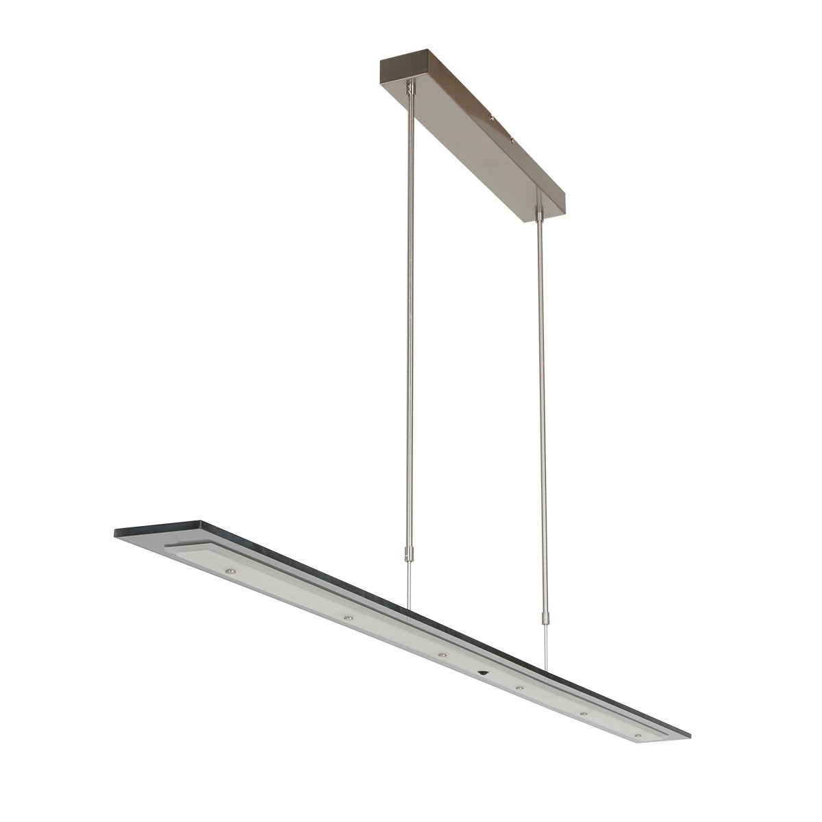 Moderne Steinhauer Plato Hanglamp - Geborsteld Staal & Glas, Ophalen, Gebruikt, Glas, Strak, modern