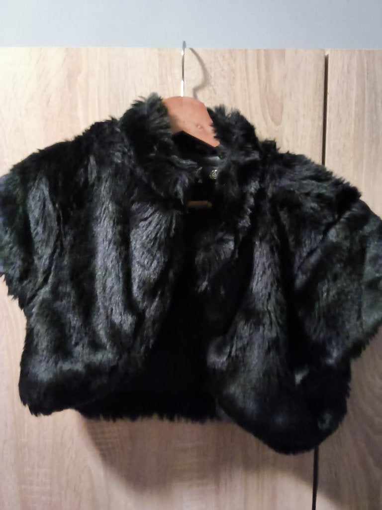 Zwart Bonte Bolero, Ophalen, Zo goed als nieuw, Maat 46/48 (XL) of groter, Zwart