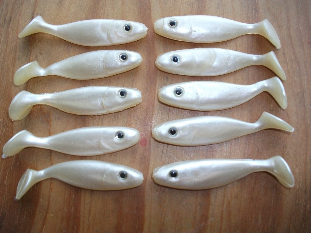 10 stuks Kunstaas shads / roofvis shads / dropshot shads, Ophalen of Verzenden, Nieuw, Overige typen