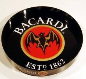 Bacardi dienblad serveer blad ( Black ) met antiesliplaag ., Verzenden, Zo goed als nieuw, Gebruiksvoorwerp
