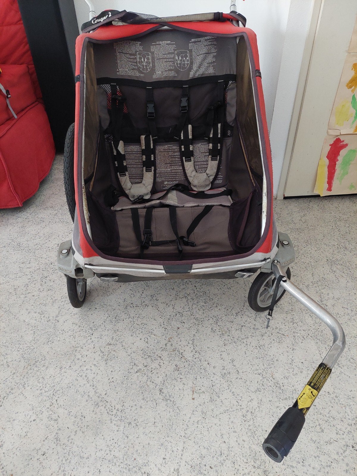 Fietskar Thule Cougar Chariot 2, Ophalen, Gebruikt