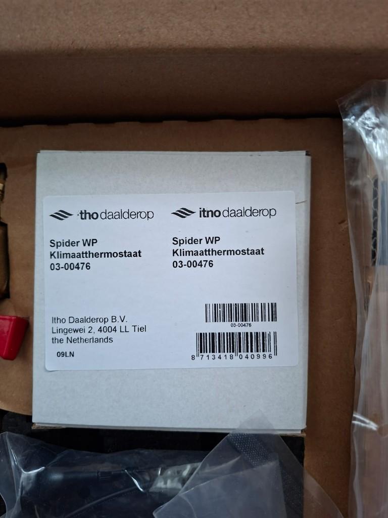 Nieuwe set Itho Daalderop Spider slimme thermostaat 03-00476, Ophalen of Verzenden, Slimme thermostaat, Nieuw