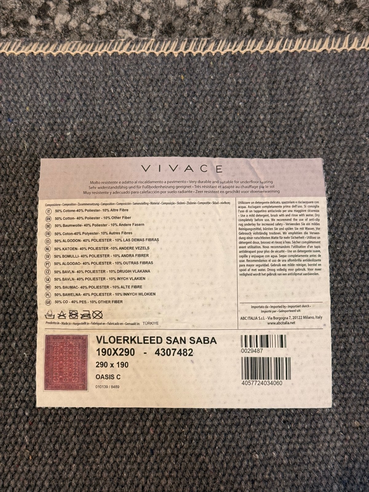 Vloerkleed San Saba 190x290 - Zo goed als nieuw, 150 tot 200 cm, 200 cm of meer, Ophalen of Verzenden, Zo goed als nieuw