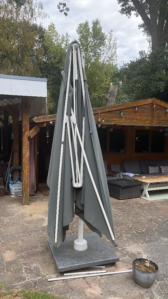 Gezocht: Hespéride zweefparasol 43 meter (donorparasol), Ophalen, Zweefparasol