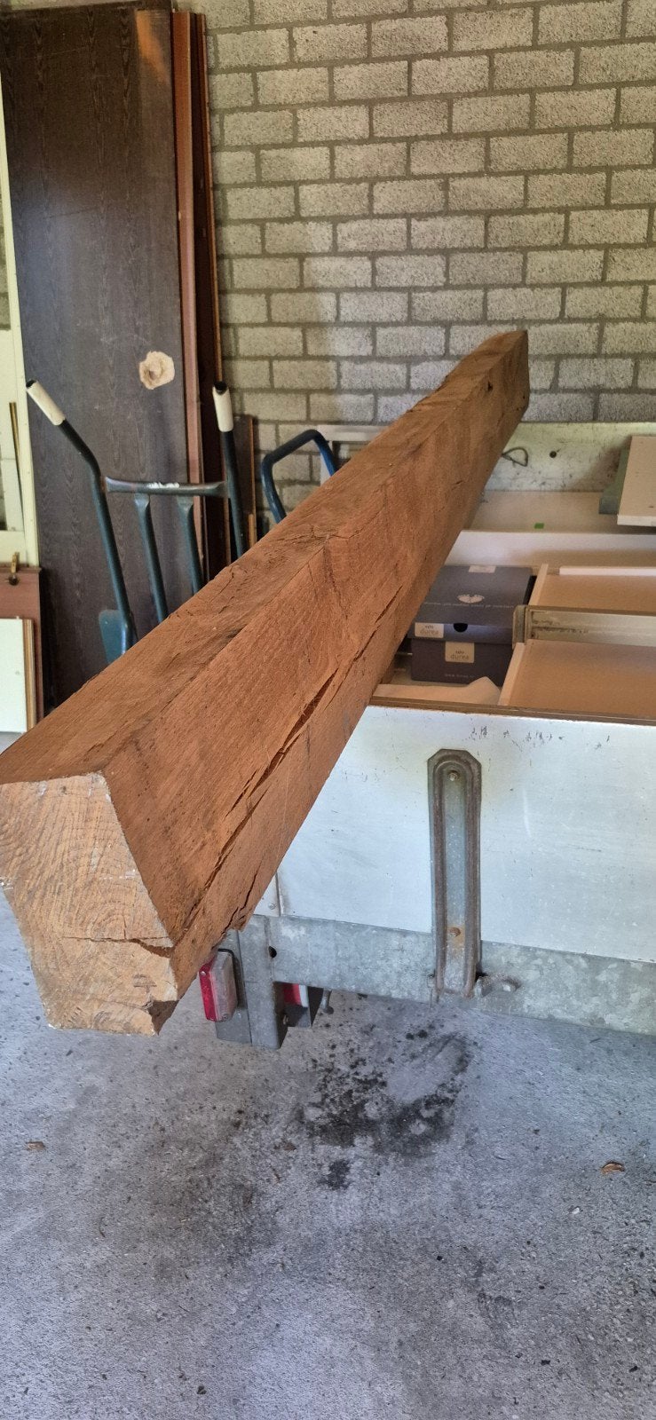 Eiken balk - Robuust en duurzaam, Doe-het-zelf en Verbouw, Hout en Planken, Ophalen, Eiken, Nieuw, 200 tot 250 cm