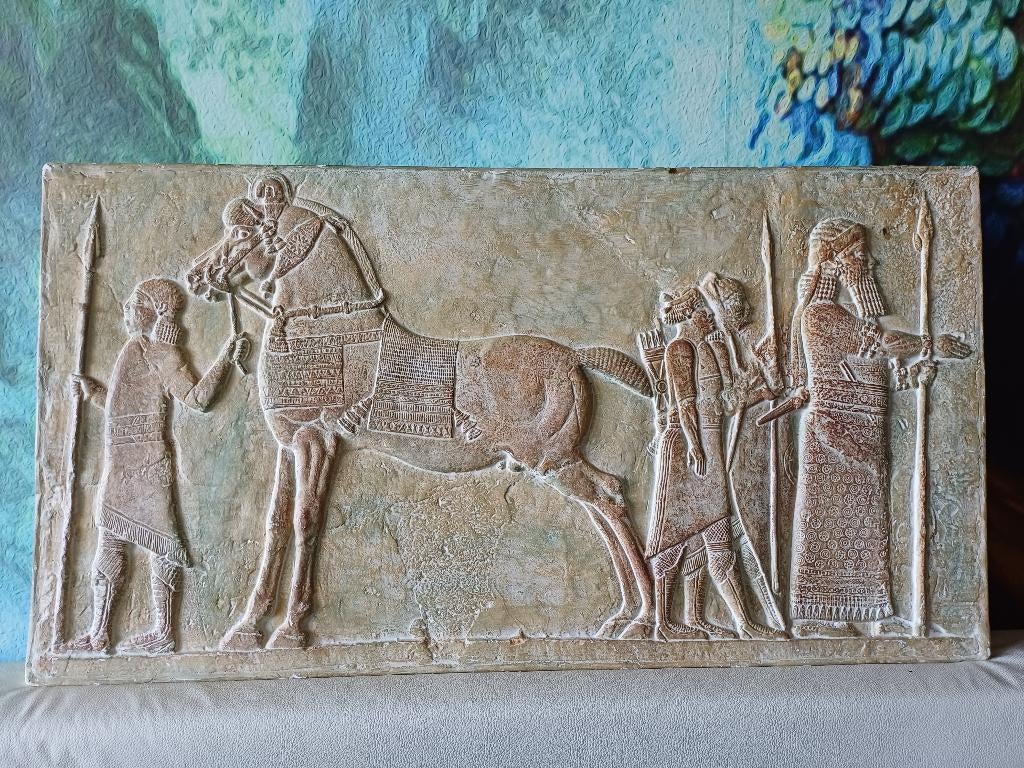 Originele afdruk uit Assyrië in gips, Antiek en Kunst, Ophalen