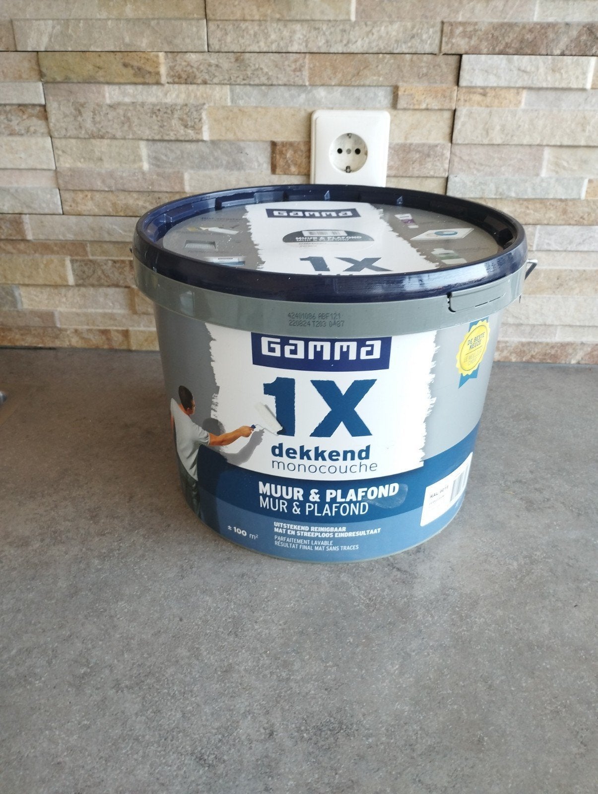 Gamma muur & plafond Ral 9016 1x dekkend nieuw!!, Ophalen, Nieuw, Wit