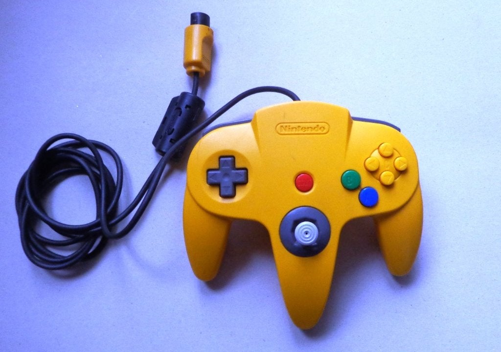 Originele Controller Geel voor de Nintendo 64, Ophalen of Verzenden, Zo goed als nieuw, Met 1 controller