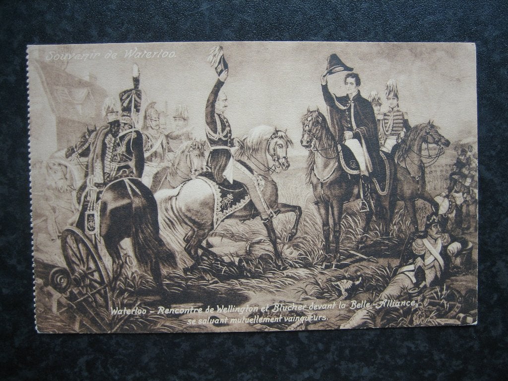 WATERLOO Wellington en Blucher, Ophalen of Verzenden, Voor 1920, Antwerpen