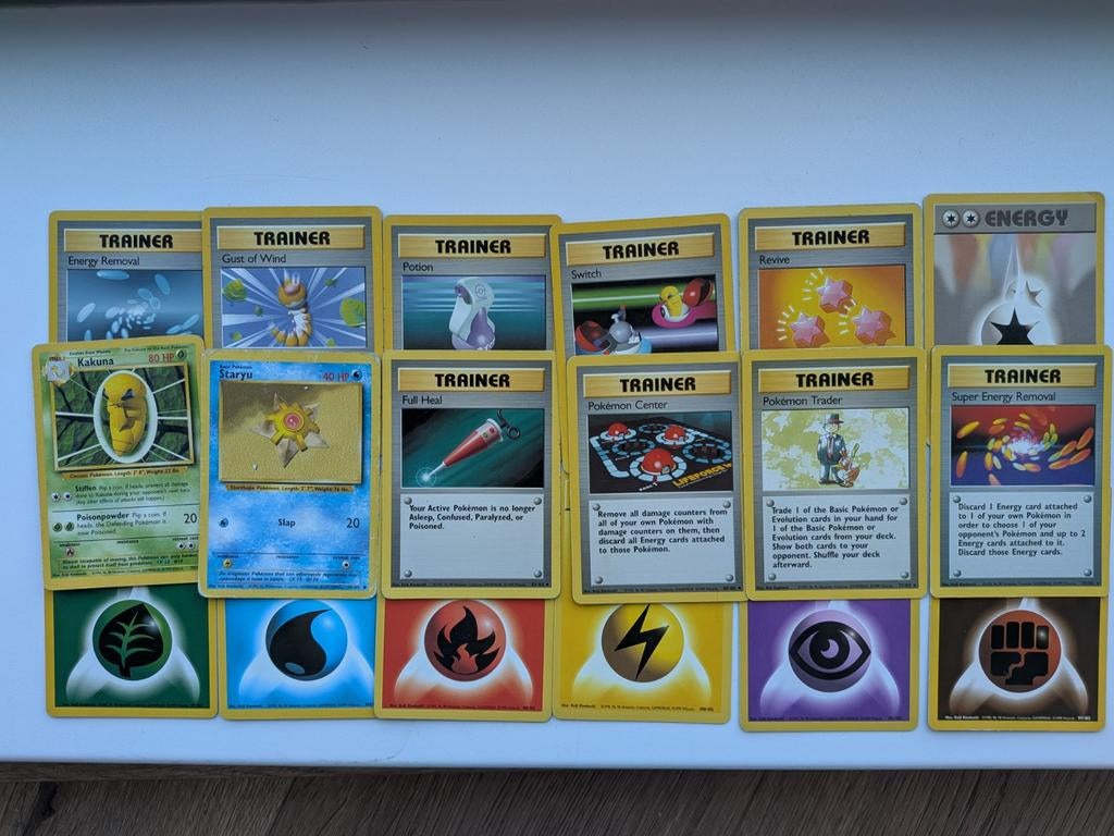 Pokémon Kaarten Base Set Engels 1999 twee rares, Verzenden, Gebruikt, Meerdere kaarten