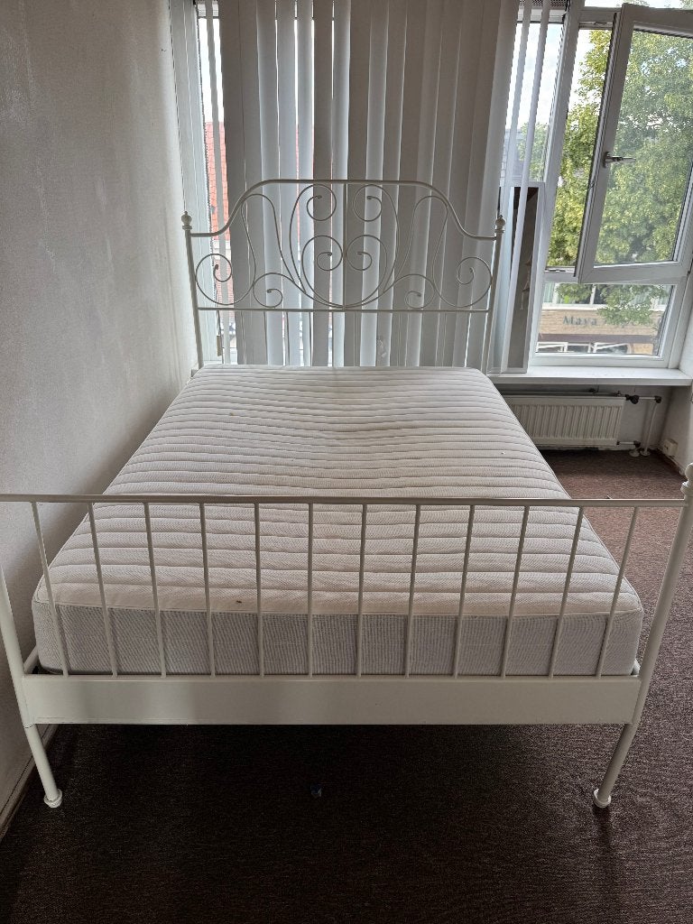 Romantisch Bed Ledikant, Ophalen, Gebruikt, Wit, Twijfelaar