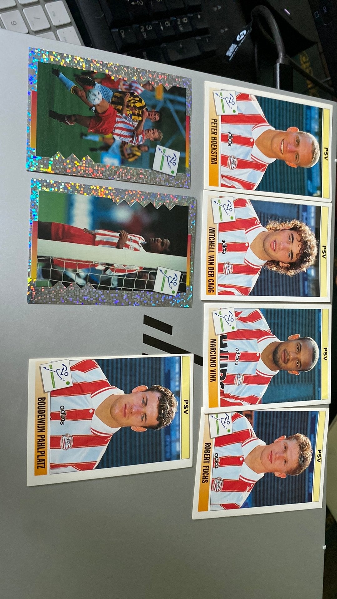 7 x panini voetbal 95 psv, Ophalen of Verzenden, Zo goed als nieuw, PSV, Poster, Plaatje of Sticker