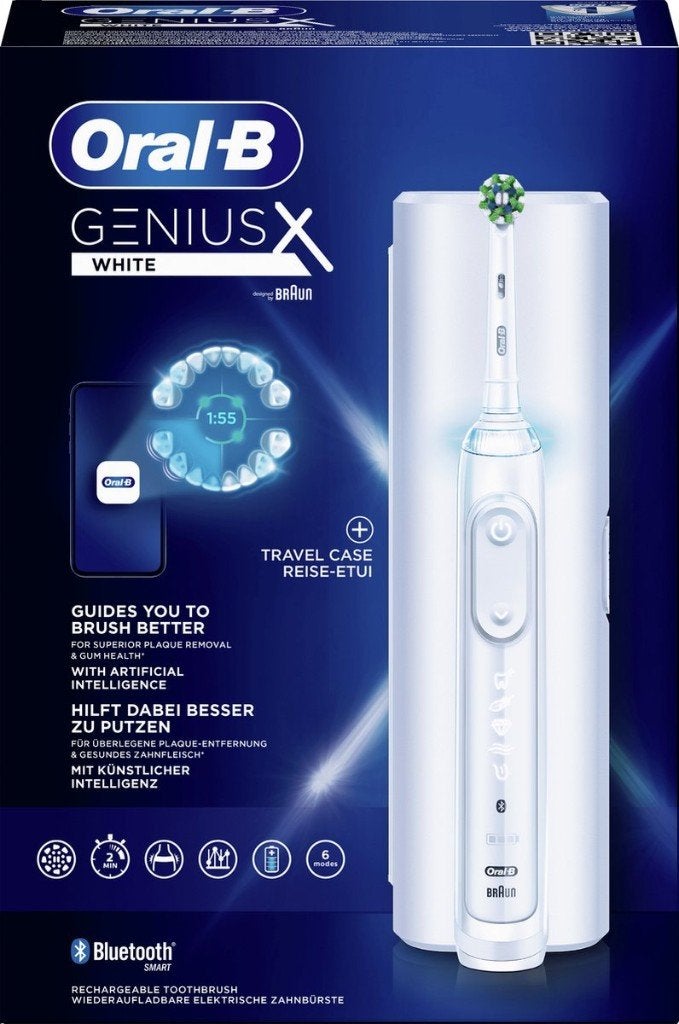 Oral-B Genius X Elektrische Tandenborstel Wit, Ophalen of Verzenden, Zo goed als nieuw, Mondverzorging