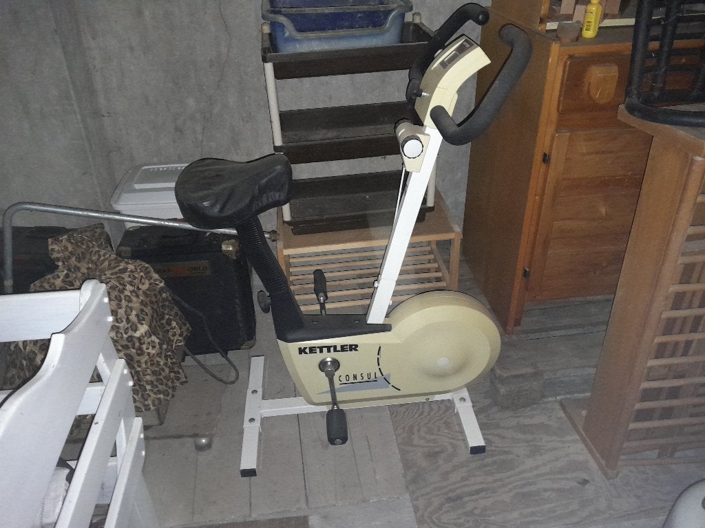 Kettler hometrainer en simpele anologe hometrainer, Ophalen, Gebruikt, Rug, Metaal