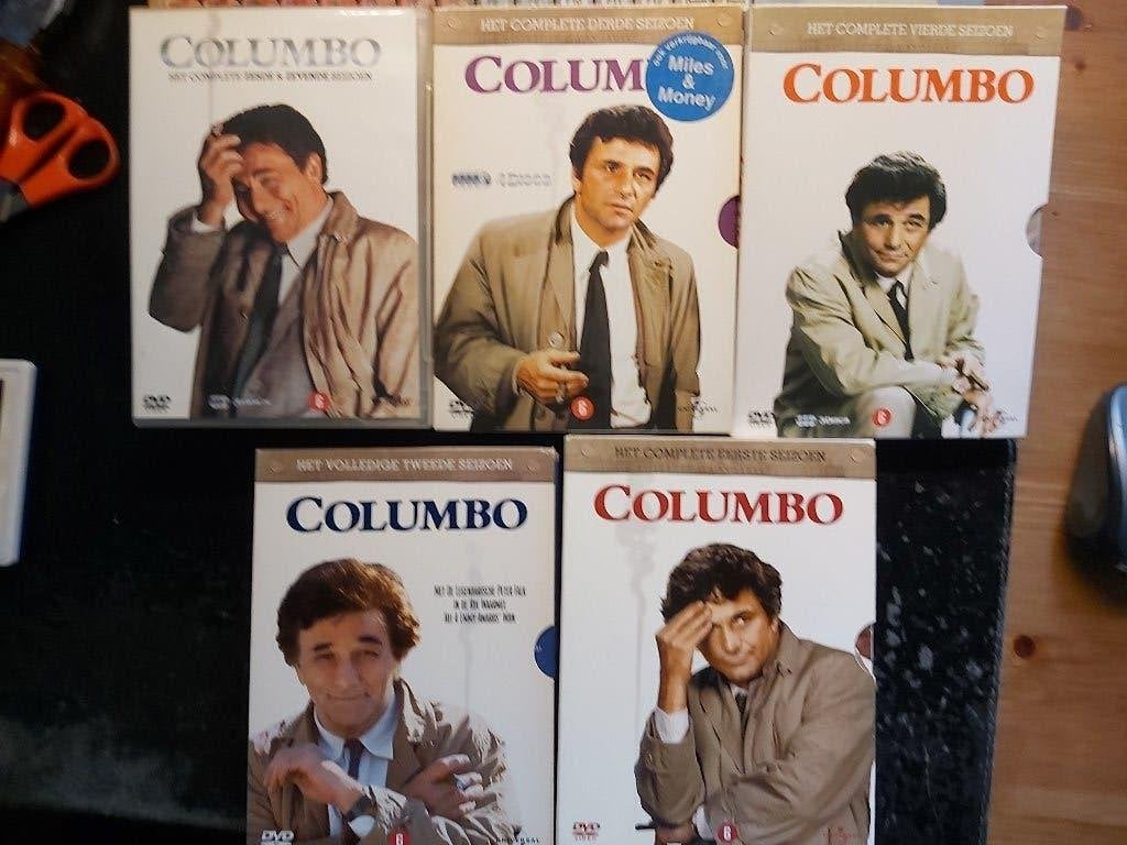 columbo   1 t/m. 4  en 6 en 7, Nederlands, Ophalen of Verzenden, Seizoen 1, Gebruikt