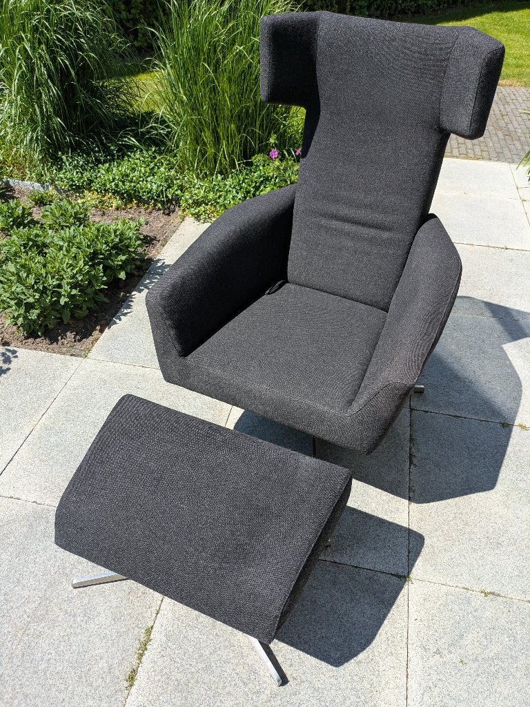 Leolux fauteuil, Huis en Inrichting, Ophalen, Gebruikt, 75 tot 100 cm, Metaal
