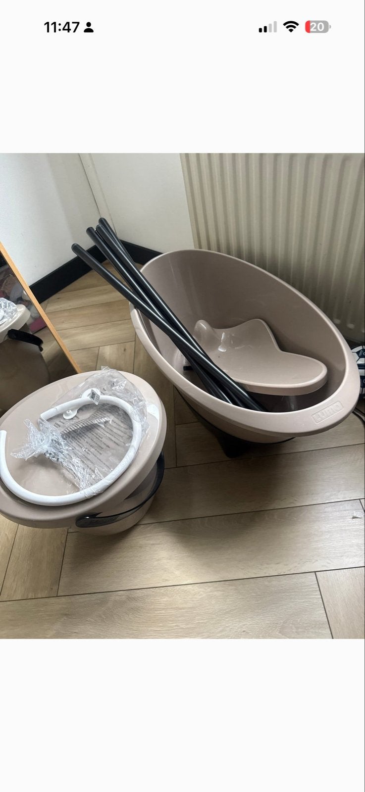 Luma Baby Badje met standaard en luieremmer, Ophalen of Verzenden, Gebruikt, Badje, Overige merken