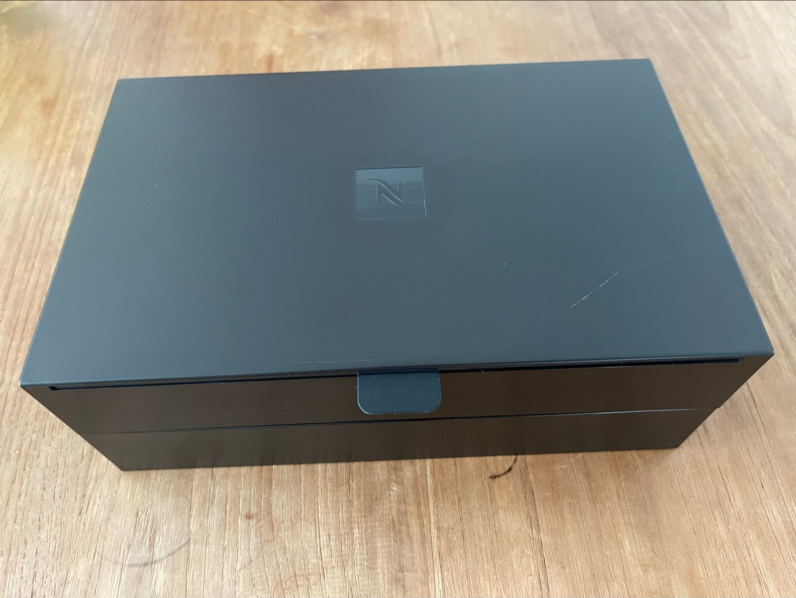 Nespresso presentatiebox zwart hout voor 48 cups, Overige typen, Hout, Ophalen of Verzenden, Zo goed als nieuw