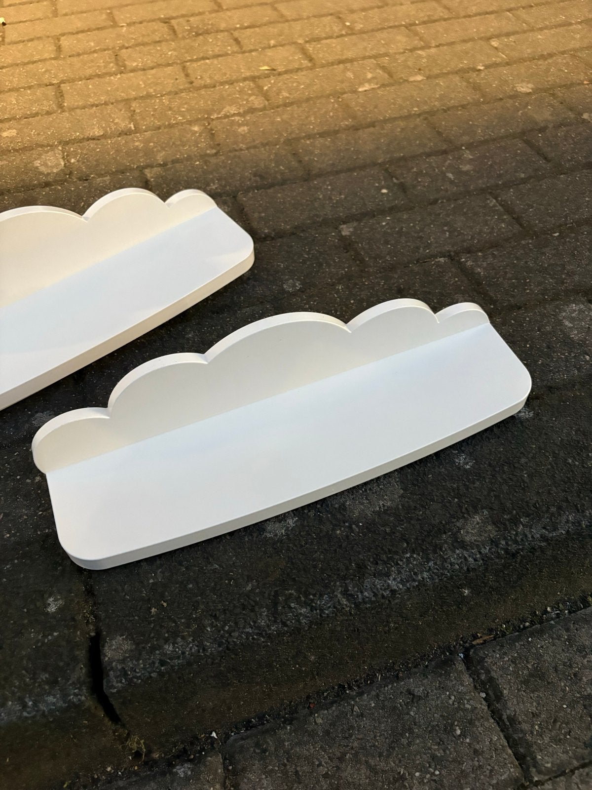 Set van 3 Witte Wolk Wandplankjes - Decoratief & Praktisch, Huis en Inrichting, Woonaccessoires | Wandplanken en Boekenplanken