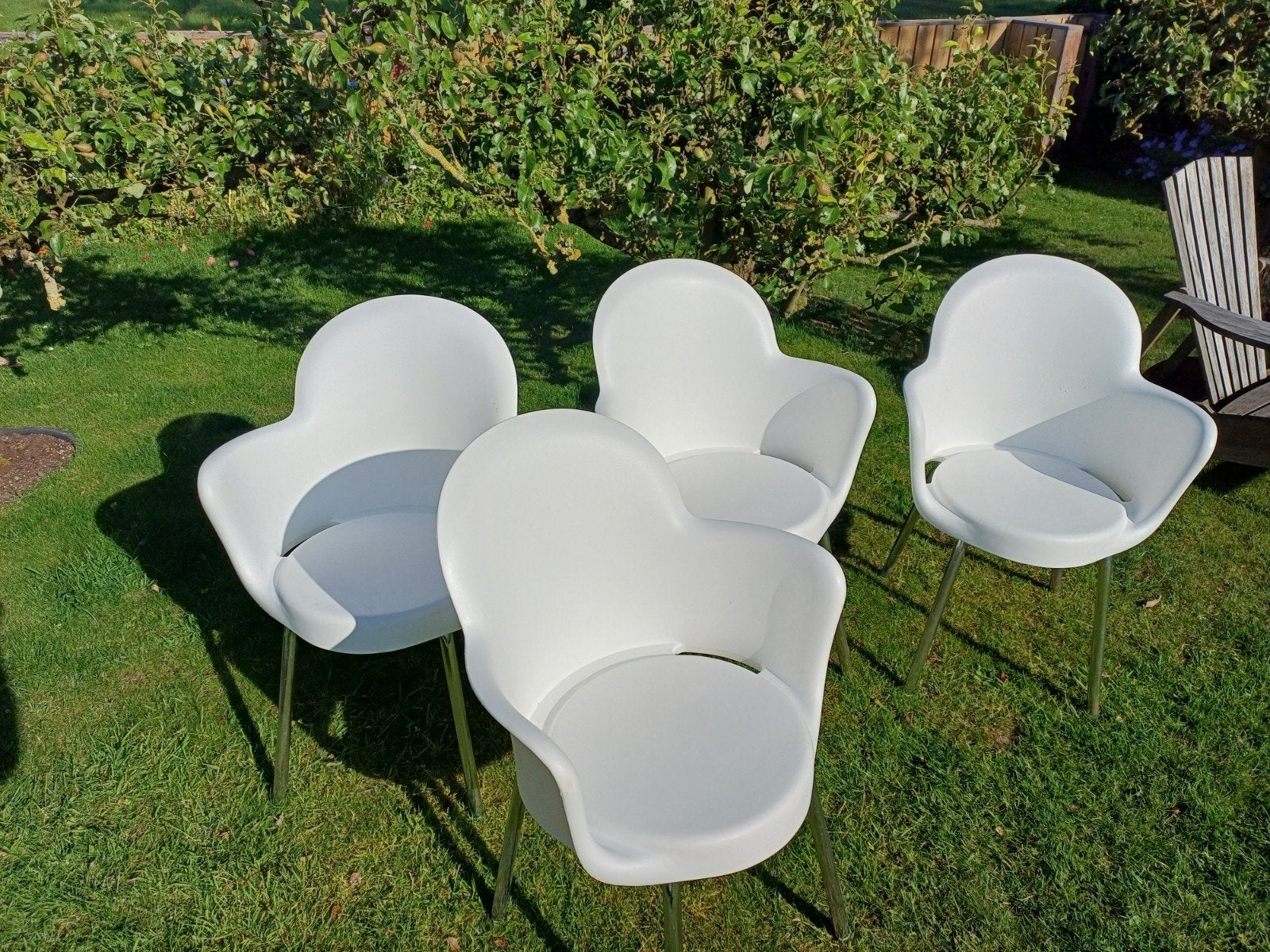 4 x Originele Sintesi Gogo Design Stoel Marcello Ziliani €55, Huis en Inrichting, Stoelen, Ophalen, Gebruikt, Wit, Vier