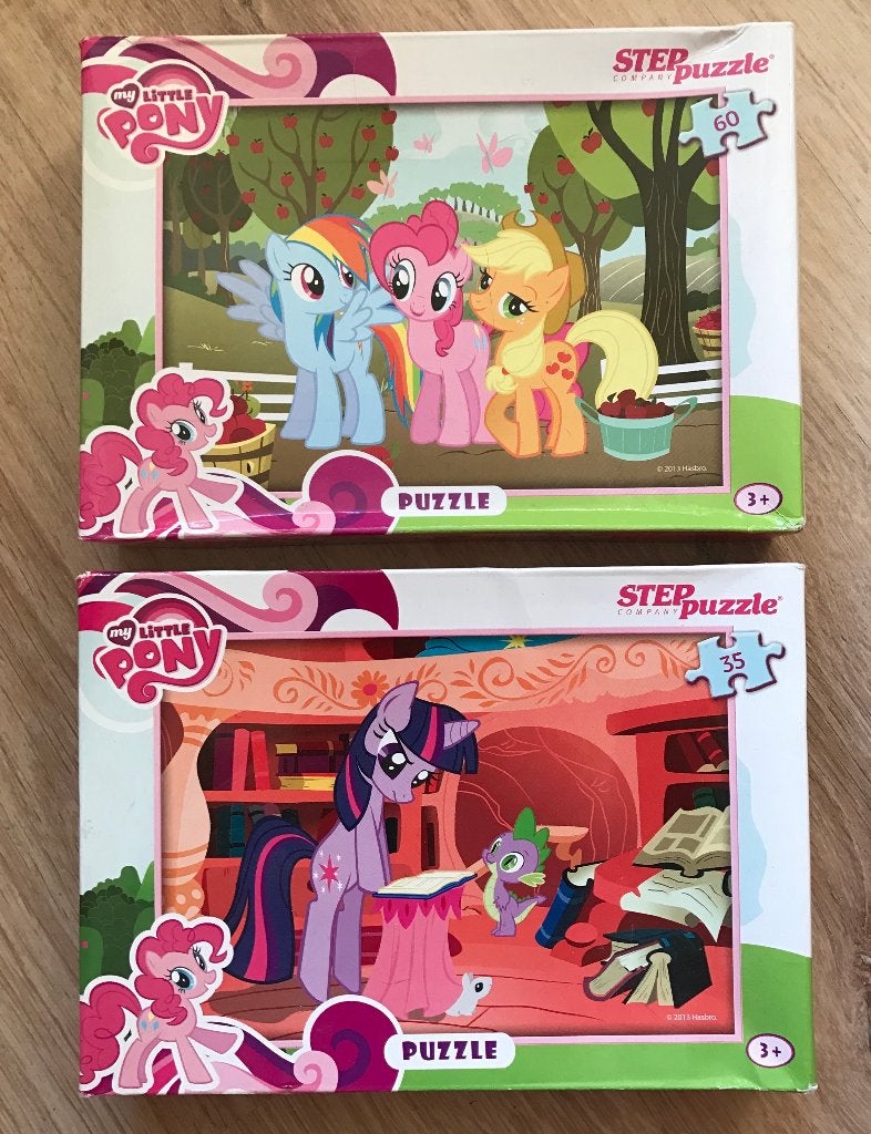 2x my little pony puzzels 60 en 35 stuks merk Step Company, Ophalen of Verzenden, Nieuw