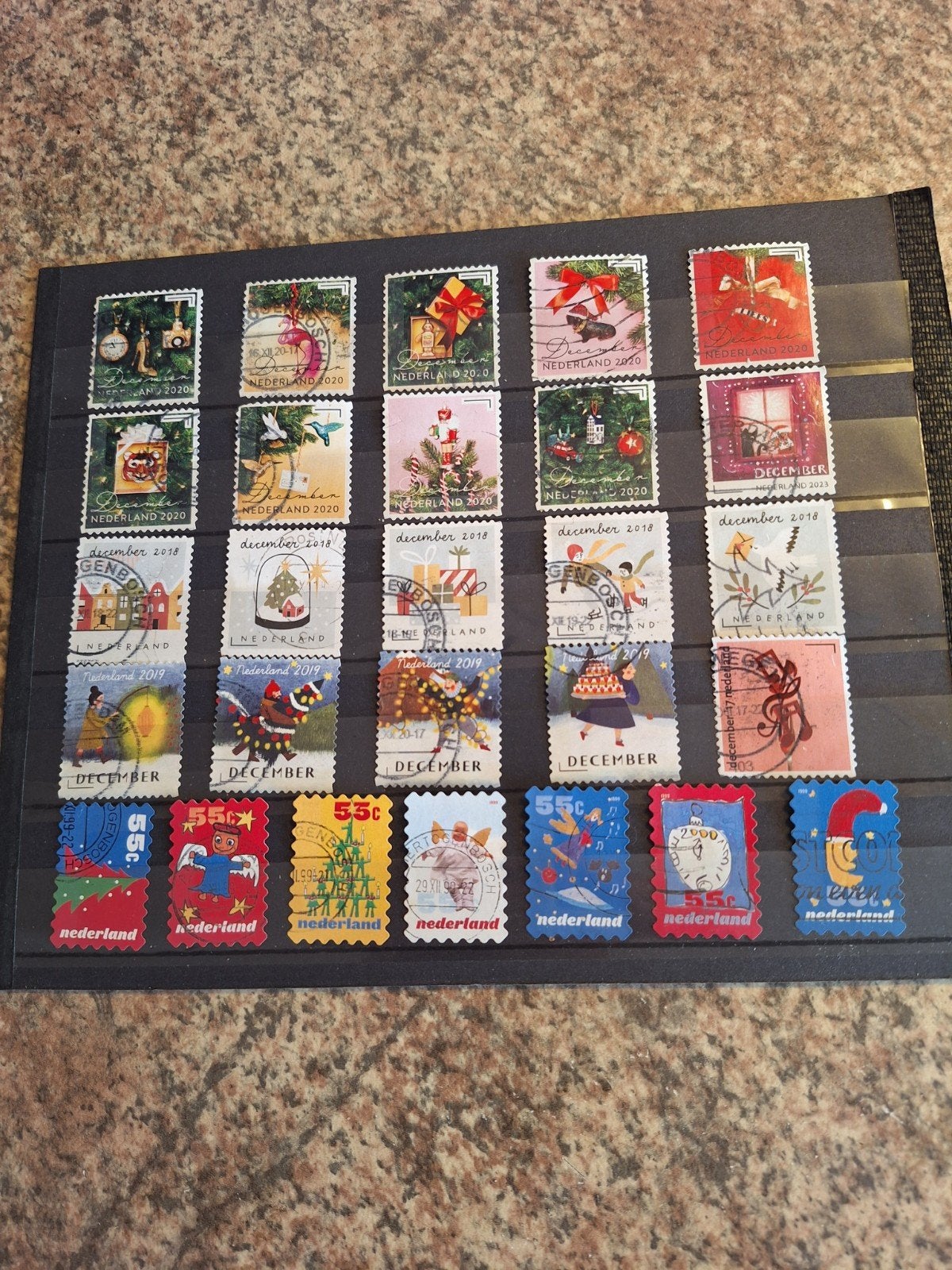 Nederland Kerstzegels Kavel 2018-2021, Postzegels en Munten, Ophalen of Verzenden, Na 1940, Gestempeld