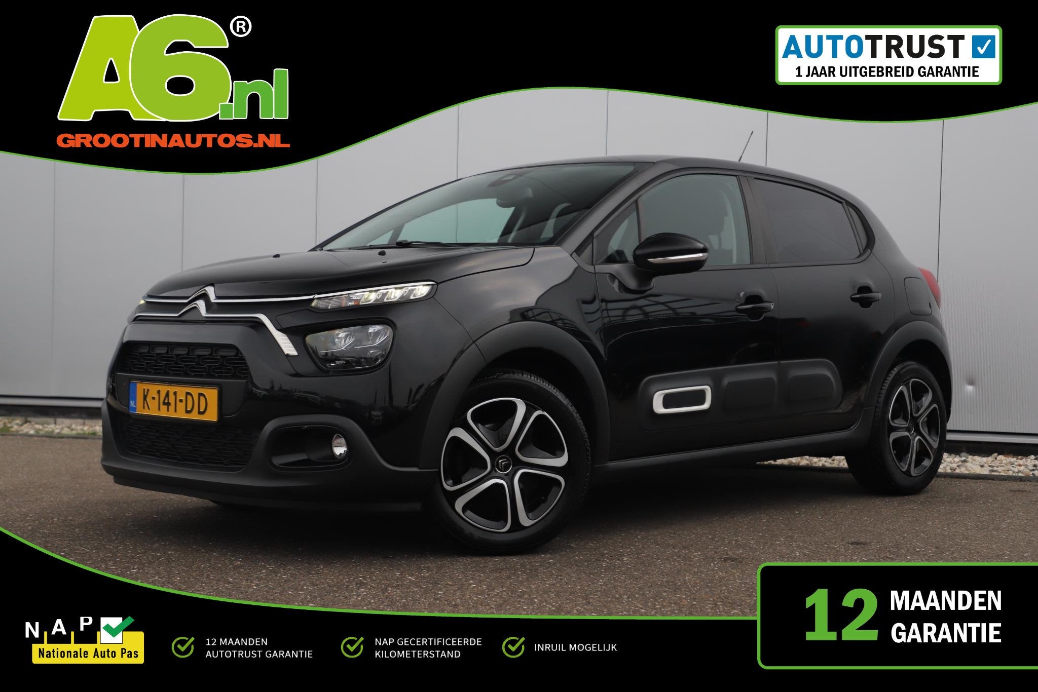Citroen C3 1.2 PureTech Feel Navigatie Carplay Android Clima, Auto's, Voorwielaandrijving, 83 pk, Euro 6, 1199 cc