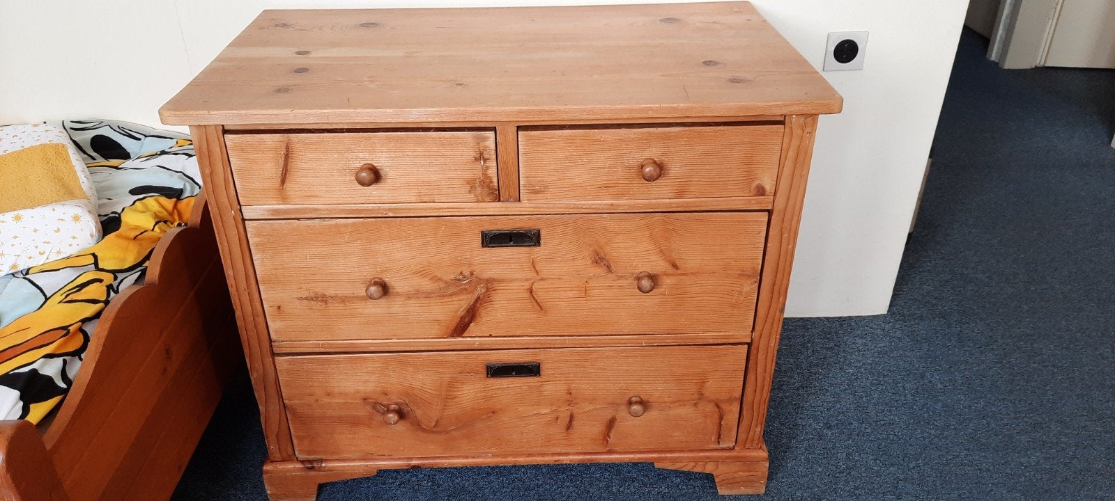 Grenen Commodekast - 4 lades, Kinderen en Baby's, Kinderkamer | Commodes en Kasten, Ophalen of Verzenden