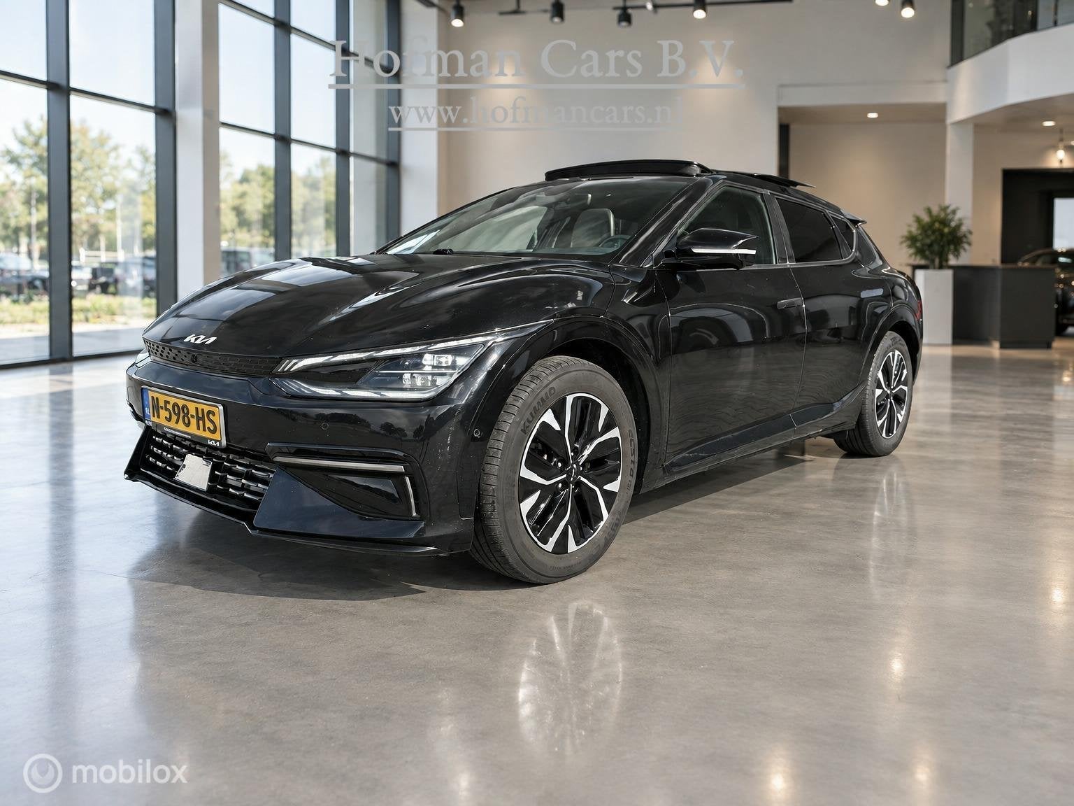 Kia EV6 GT-Line 77,4 kWh | Panoramadak | Trekhaak 1.600 kg |, Auto's, Automaat, 228 pk, Achterwielaandrijving, Gebruikt