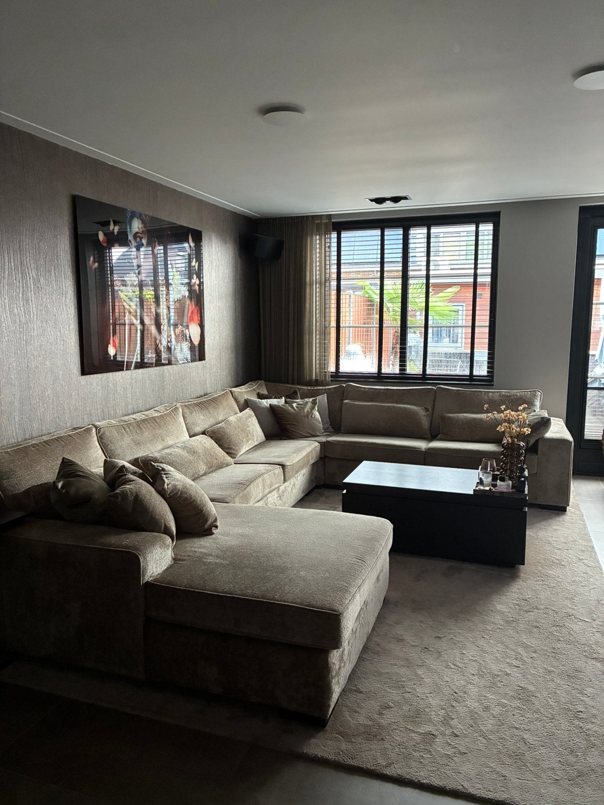 Zeer nette bank teddy velvet, Huis en Inrichting, Banken | Complete zithoeken, Ophalen, Zo goed als nieuw