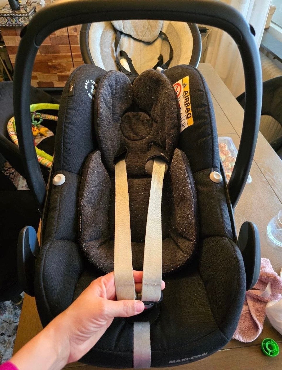 Maxi-Cosi Pebble Pro i-Size autostoel ISOFIX OF Gordel, Ophalen, Autogordel of Isofix, Zijbescherming, Zo goed als nieuw