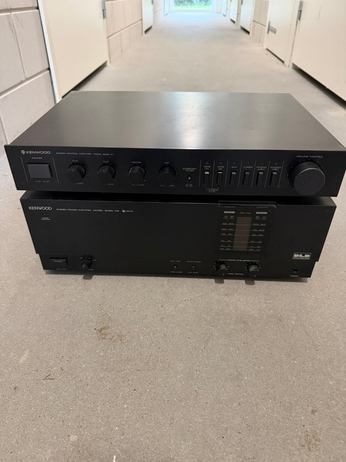 Kenwood Basic C1 en M2 voorversterker eindversterker topset, Ophalen of Verzenden, Zo goed als nieuw, Overige merken