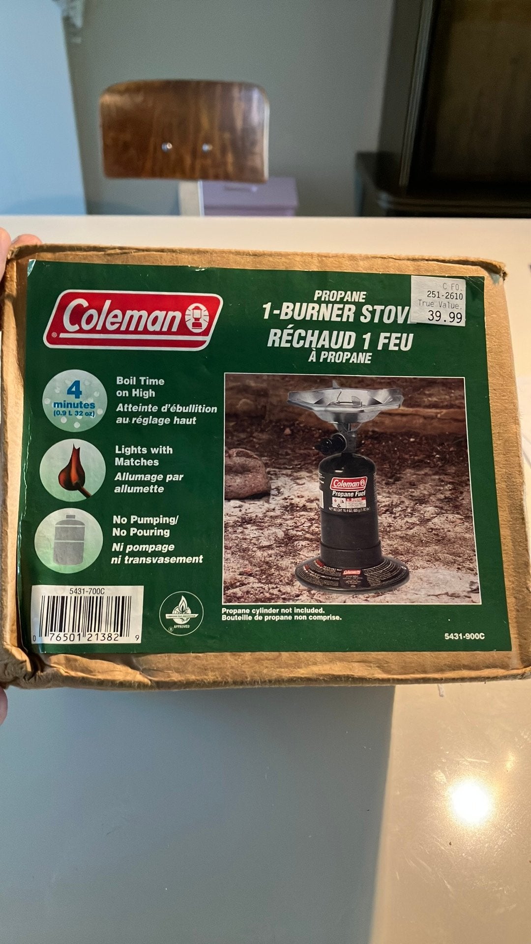 1pits gasbrander voor kamperen coleman, Ophalen of Verzenden, Zo goed als nieuw
