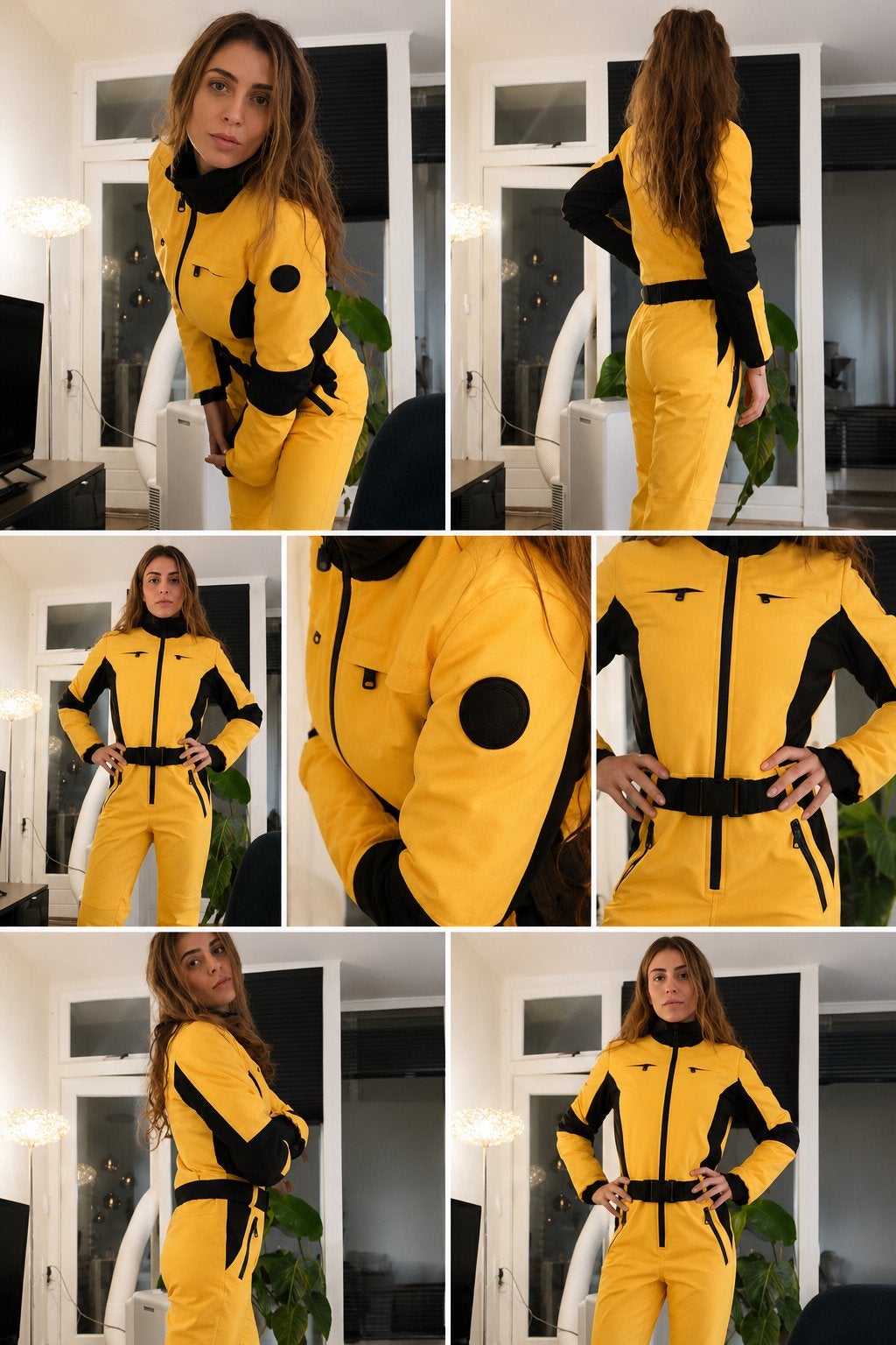 NIKKIE Ski-/Snowboardpak Geel/Zwart Maat 36 – Zo goed als, Overige merken, 160 tot 180 cm, Ophalen of Verzenden, Zo goed als nieuw