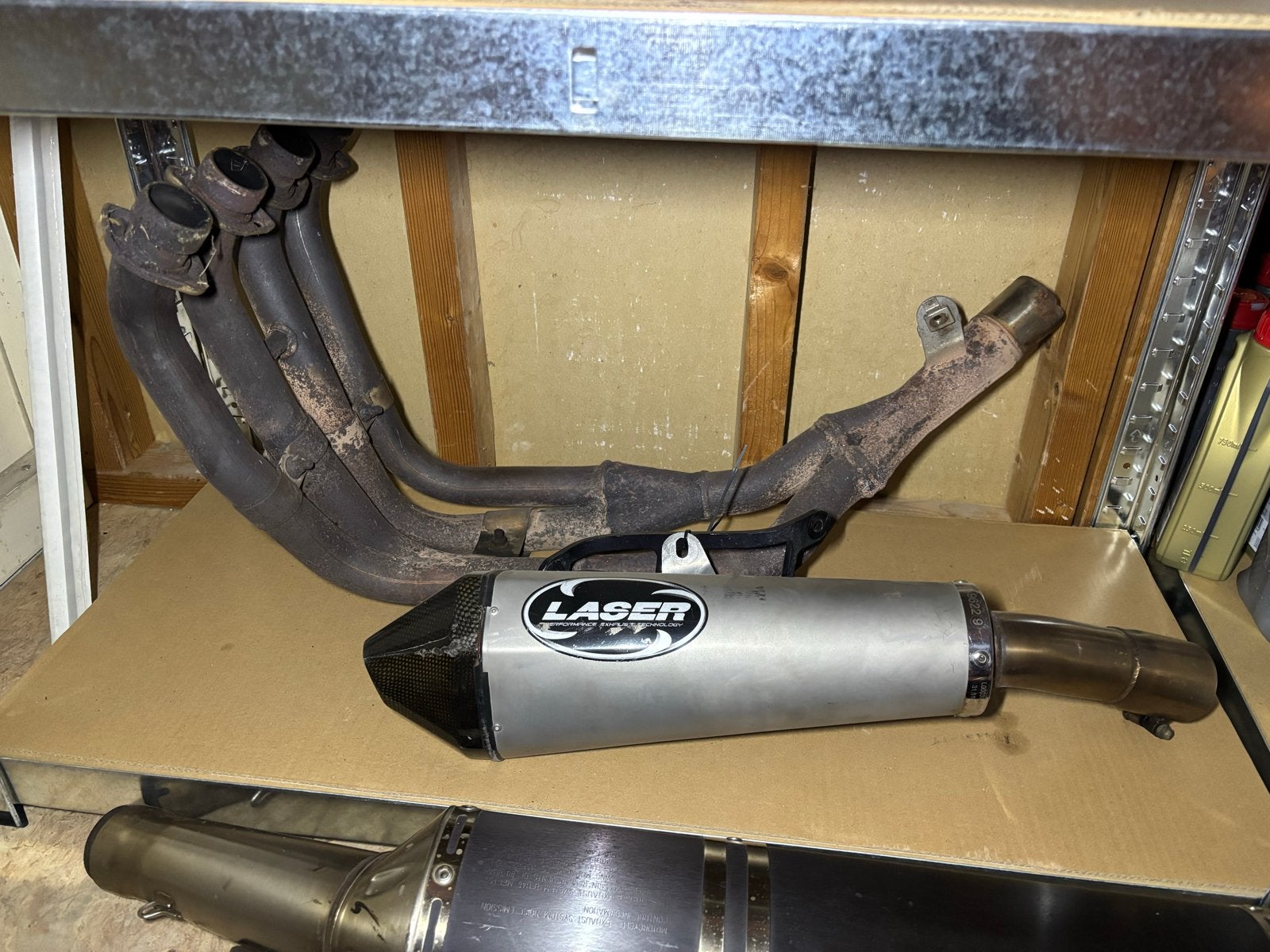 Laser uitlaat Suzuki GSXR 600 K4/K5 - Volledig systeem, Motoren, Ophalen, Gebruikt