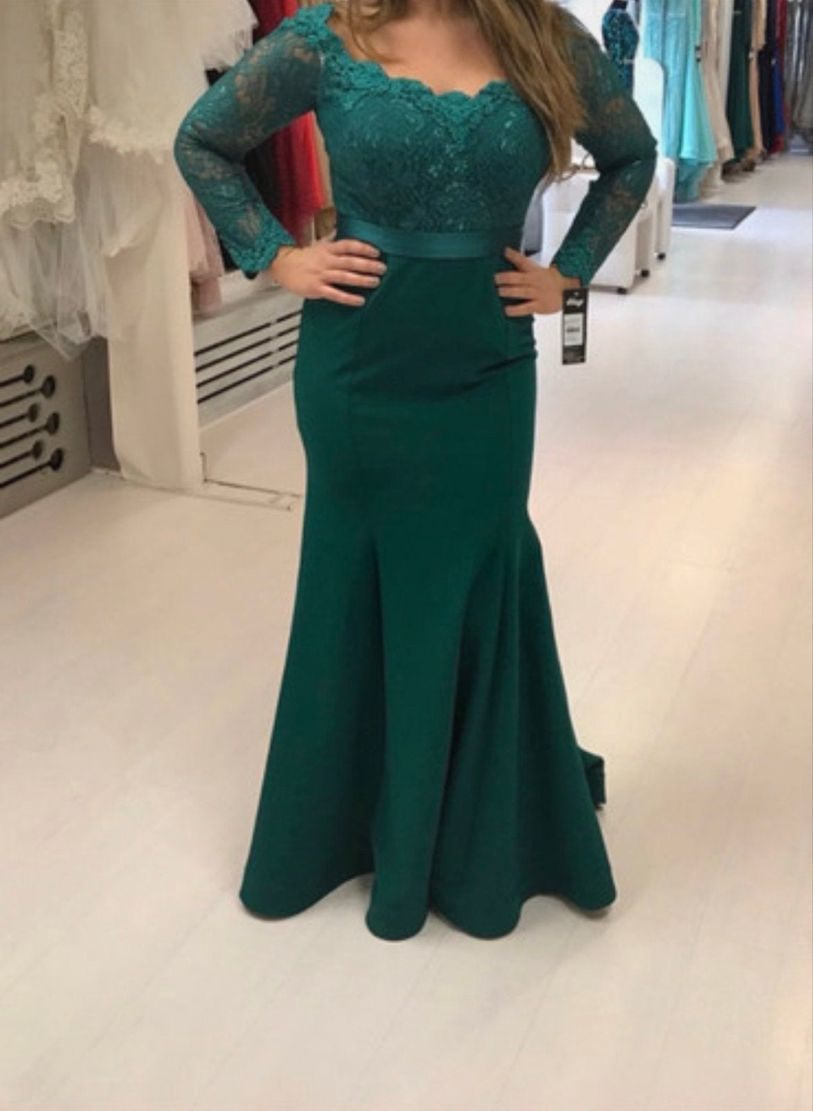 Butik Dayi Gala Jurk Groen Maat M/38, Ophalen of Verzenden, Zo goed als nieuw, Maat 38/40 (M), Groen
