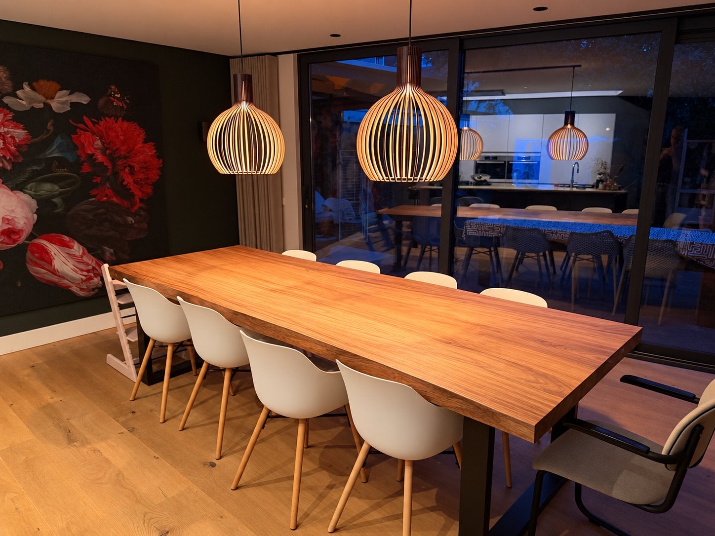Set van 2: Secto Design Octo Small 4241 hanglamp Ø 45 cm, Ophalen, Zo goed als nieuw, Hout, E27 (groot)