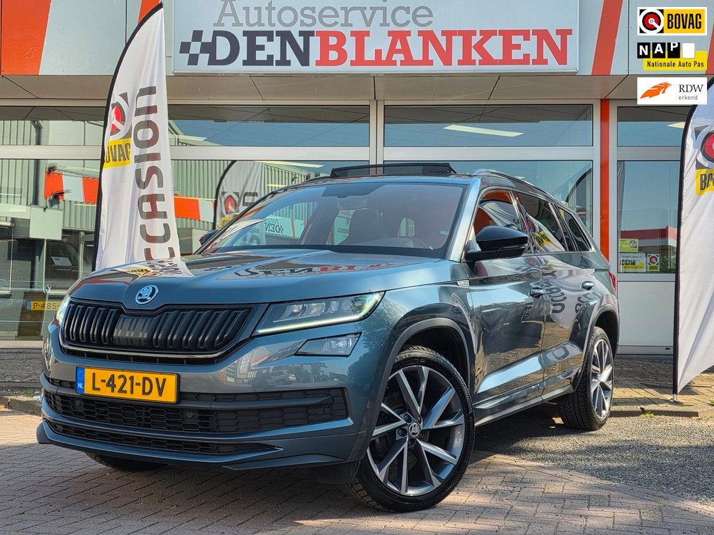 Skoda Kodiaq 1.5 TSI Sportline Automaat BJ.2021/ Panodak / H, Auto's, Skoda, Adaptive Cruise Control, 4 cilinders, 150 pk, Origineel Nederlands