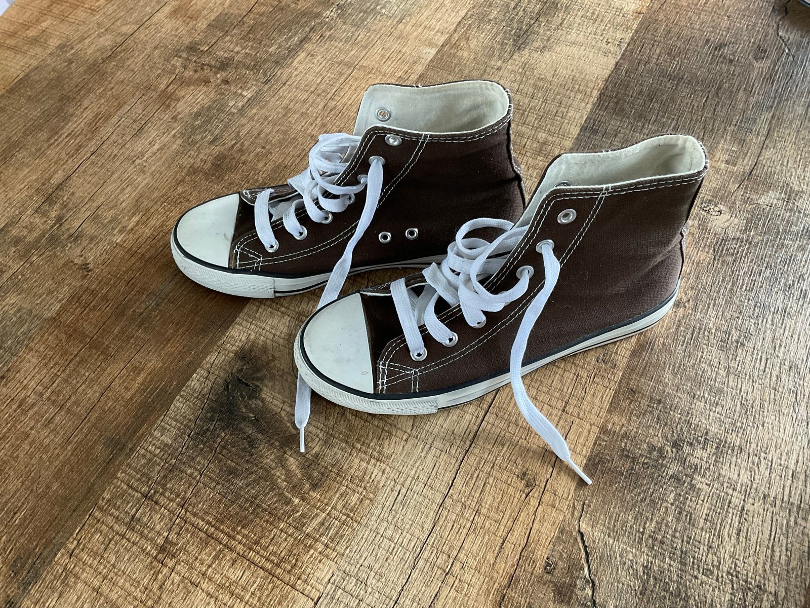Mooie hoge bruine gympen - Maat 38, Ophalen, Bruin, Sneakers of Gympen, Gedragen