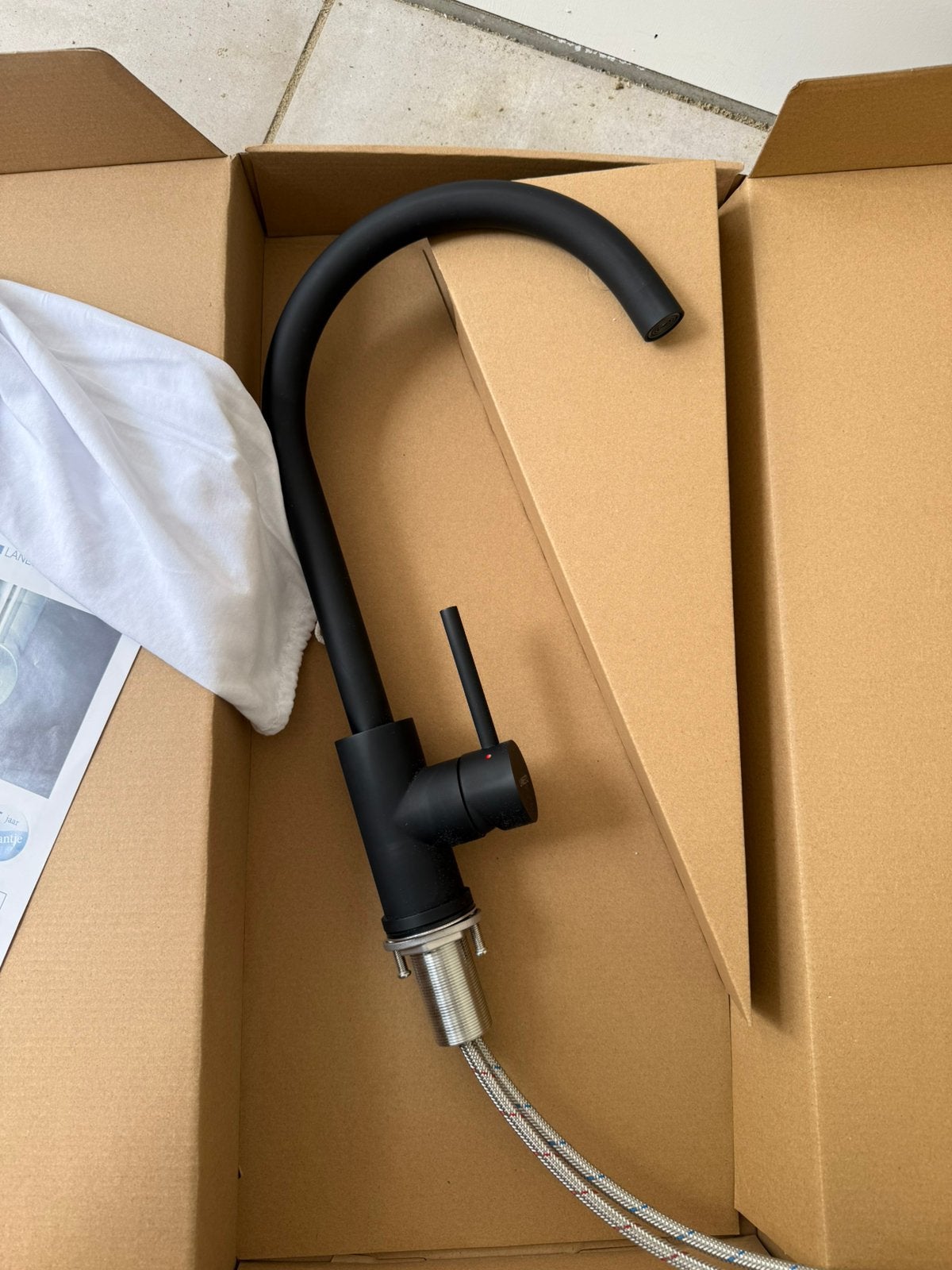 Nieuw Lanesto keuken kraan., Minder dan 50 cm, Zwart, Ophalen of Verzenden, Zo goed als nieuw