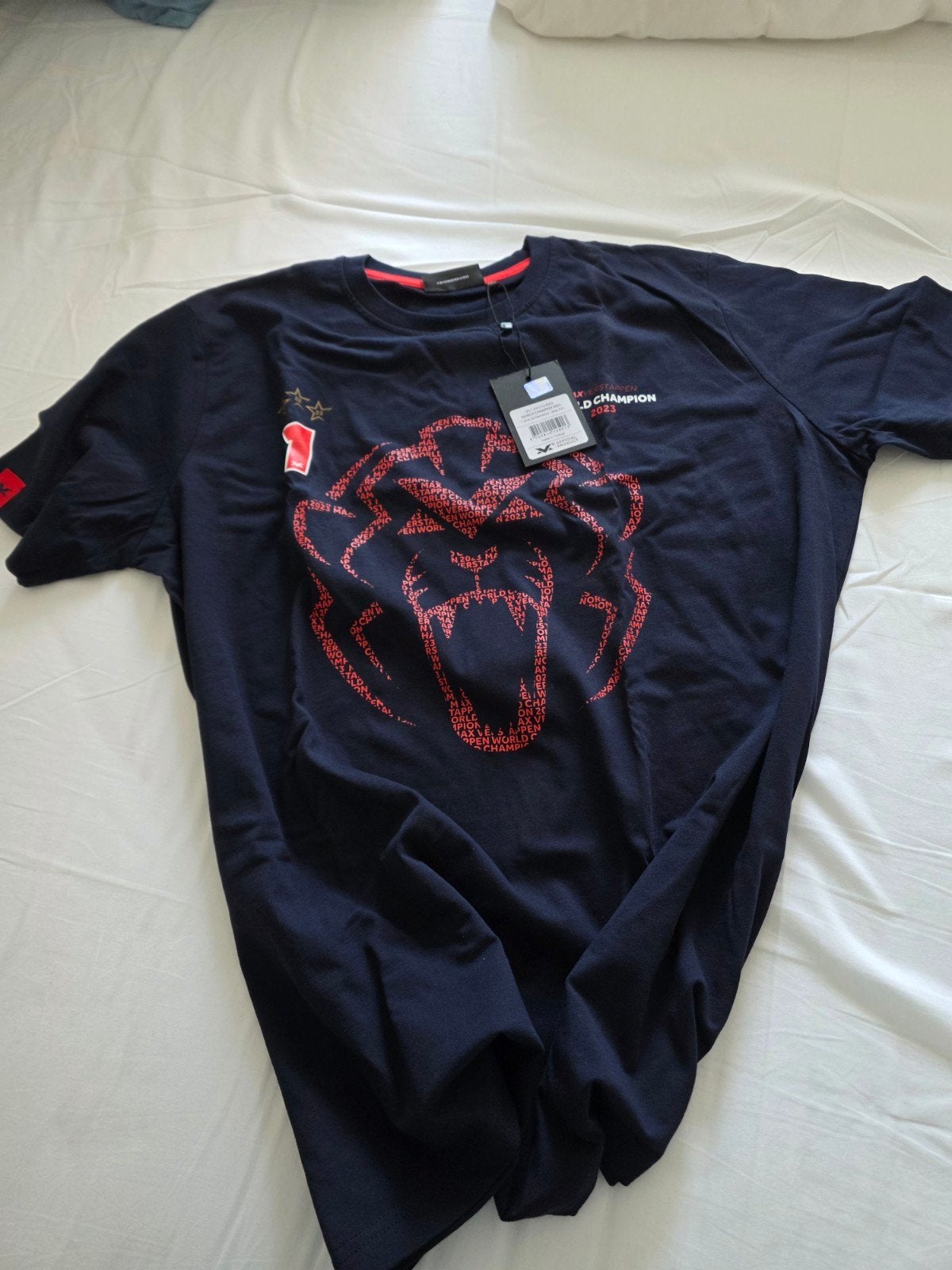 Max Verstappen World Champion 2023 T-shirt XXL, Blauw, Nieuw, Overige maten, Ophalen of Verzenden